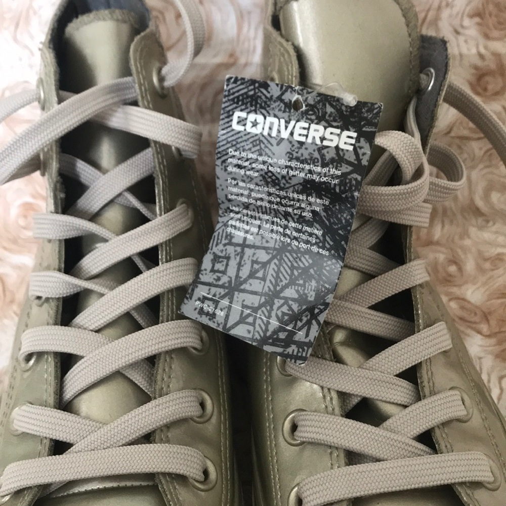NEW golden hi-top converse - Picture 6 of 6